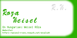 roza weisel business card